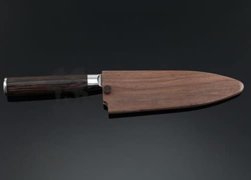 Aibote Handmade Black Walnut Wood Deba Knife Sheath Holder