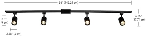 Globe Electric 59738 Tribeca 4-Light Track Lighting Kit Matte Black