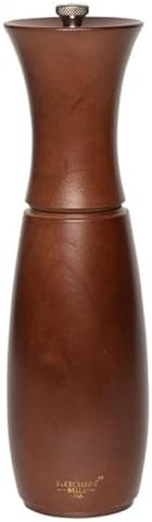 Fletchers Mill Border Grill Salt Mill Walnut Stain - 8 Inch Adjustable Coarseness