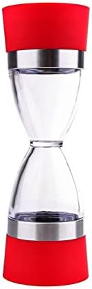 LEIXIUSM Salt and Pepper Mill Shaker 2 in 1 Hourglass Shape