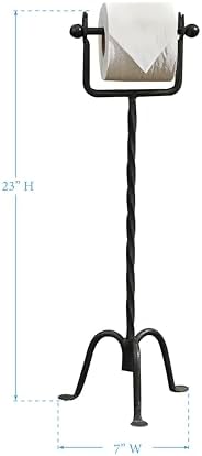 Park Designs Black Standing Toilet Tissue Holder 23 Inch