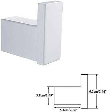 TYZK Shower Shelves Hardware Set White Robe Hook