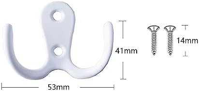 VIPERMARK 6 Pcs Double Prong Robe Hooks 1