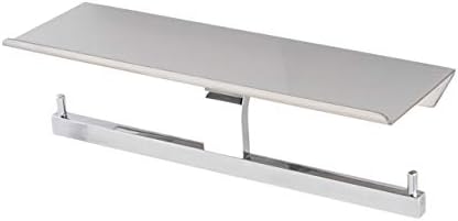 Linkaa Chrome Dual Roller Toilet Paper Holder with Shelf