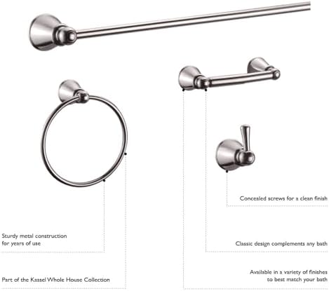 Design House 558205 Kassel Towel Ring Polished Chrome 1