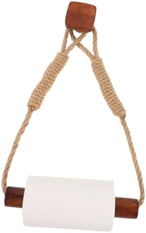 Alipis Rustic Toilet Paper Holder with Storage