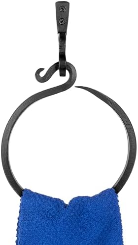 Stur-De Wrought Iron Towel Ring - Rustic Charm Durable Design