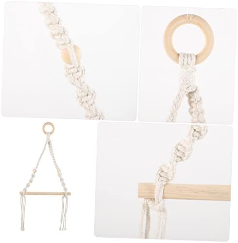 Boho Nautical Macrame Toilet Paper Holder Wall Mount