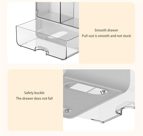 Dafape Clear White Toilet Paper Holder for Home