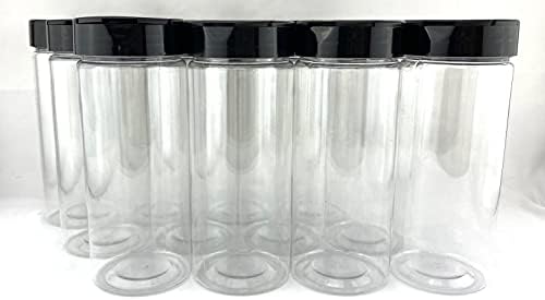 KC Commerce 16 oz Spice Jars with Flip Cap and Inner Seal
