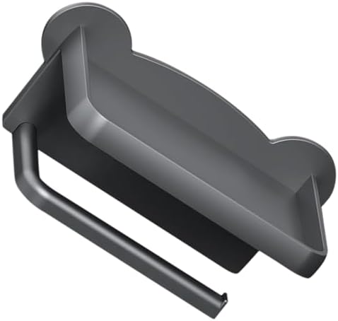 Wall Mount Toilet Paper Holder with Stand Punch Design Stylish Bathroom Organizer