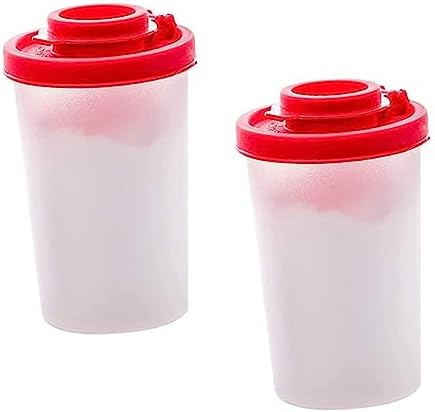 SHOWERORO 2Pcs Transparent Pepper Shakers for Kitchen and Camping