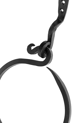 Stur-De Wrought Iron Towel Ring - Rustic Charm Durable Design
