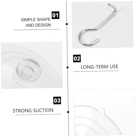 Unomor 8pcs Heavy Duty Suction Cup Hooks for Bathroom Kitchen