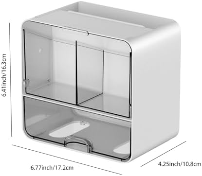 Dafape Clear White Toilet Paper Holder for Home