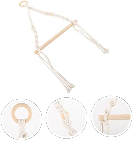 Boho Nautical Macrame Toilet Paper Holder Wall Mount