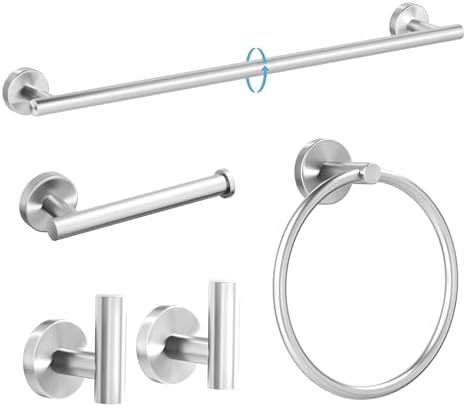 SCILIVE 5-Piece Brushed Nickel Bathroom Hardware Set