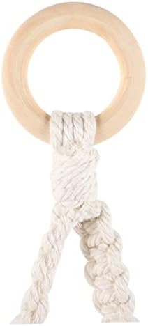 HOUDERCO Nautical Style Macrame Toilet Paper Holder