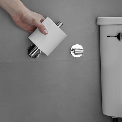 BWE Chrome Double Post Toilet Paper Holder 1