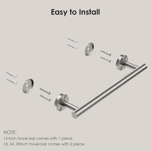 FORIOUS 14 Inch Towel Bar with Mounting Hardware