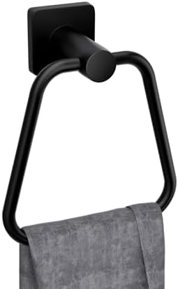 DUKWIN Matte Black Stainless Steel Towel Ring