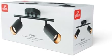Globe Electric 12 2-Light Track Lighting with Matte Black Shades 1
