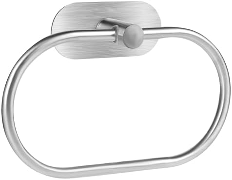 Teaaha Silver Adhesive Towel Ring No Drilling 1