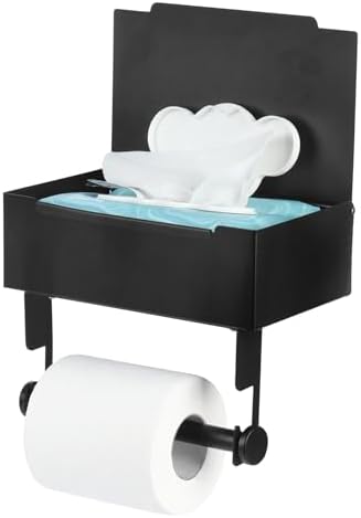 NATUREKIT Stainless Steel Toilet Paper Holder with Storage
