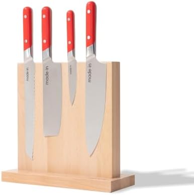 Made In Magnetic Knife Block - Italian Beechwood