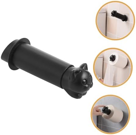 DOITOOL Wall Mounted Toilet Paper Holder Cute Cat Design Durable Tissue Rack