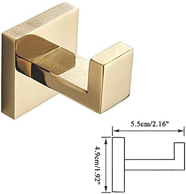 TYZK Gold Bathroom Hardware Set with Towel Rail and Robe Hook
