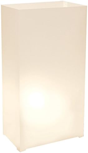 LumaBase 318100 Plastic Lanterns White Pack of 100