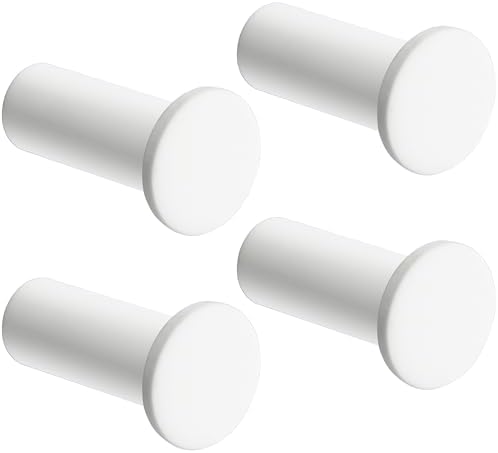 SAYAYO Matte White Robe Hooks 4 Pcs Heavy Duty Wall Mount