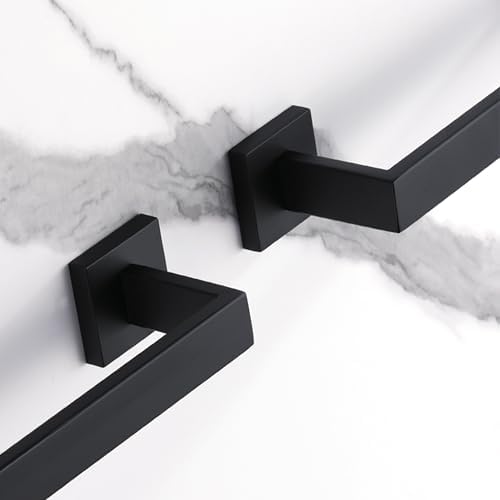 12-Inch Matte Black Stainless Steel Towel Bar