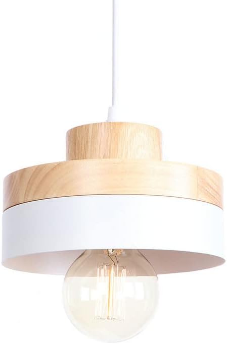 SKIVTGLAMP Dimmable Wooden Handle Pendant Light