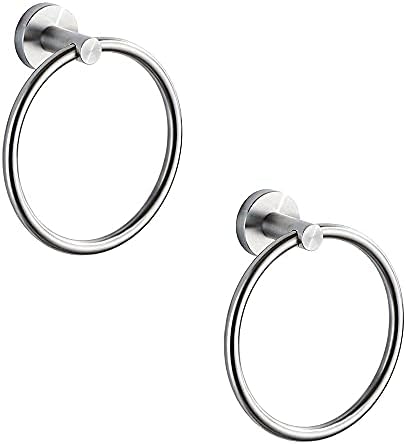 SUNTAI 2 Pack Hand Towel Ring Stainless Steel Brushed Nickel