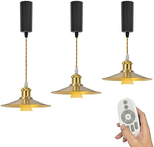 SKIVTGLAMP Remote Control LED Pendant Track Light with Adjustable Height