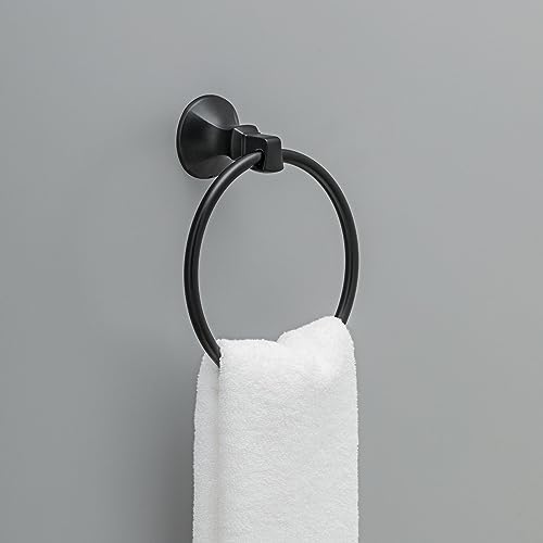 Delta Faucet 76446-BL Ashlyn Wall Mount Round Closed Towel Ring