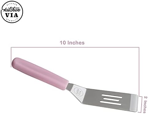 Pink Handle Cookie Spatula - Small and Heat Resistant