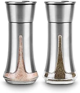 Aelga Salt Pepper Shakers - Adjustable Pour Holes