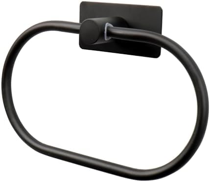 Vanloory Matte Black Oval Towel Ring