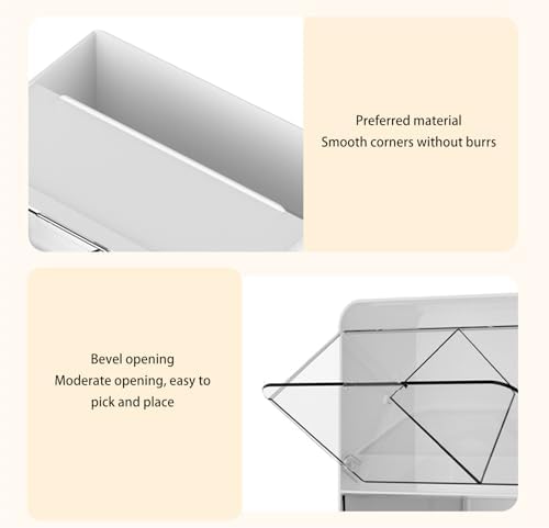 Dafape Clear White Toilet Paper Holder for Home