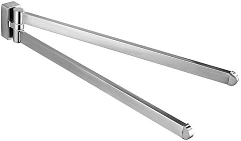 BGL Swivel Towel Bar Brushed Nickel 2 Arms