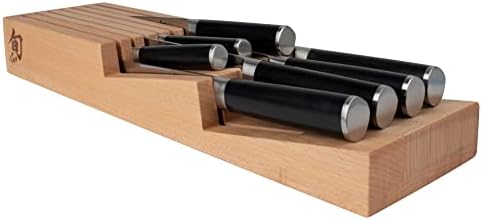 Shun Drawer Knife Tray with 7 Slots and Honing Steel Space 1