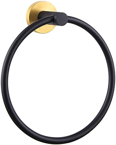 APLusee Black Gold Stainless Steel Towel Ring
