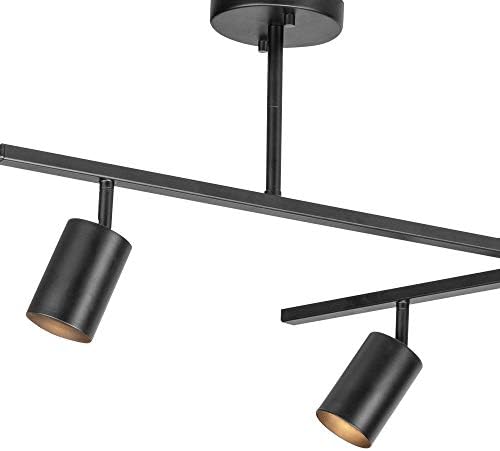Globe Electric 59829 6-Light Track Lighting Matte Black Center Swivel
