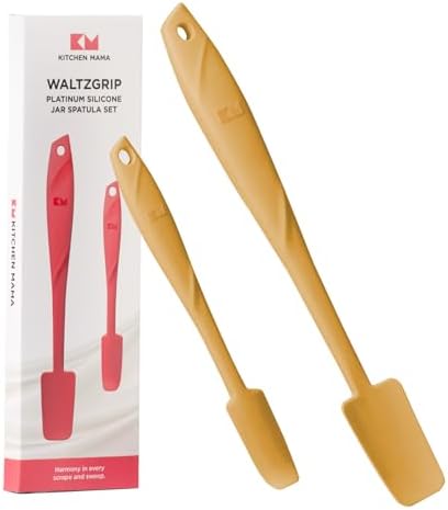 Kitchen Mama WaltzGrip Spatula Set with Silicone Jars and Cans