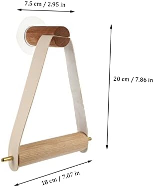 HOMSFOU Wall Mounted Toilet Paper Holder with Towel Rack