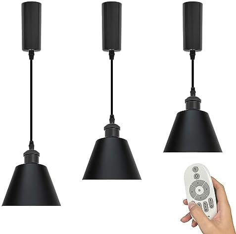 SKIVTGLAMP Remote Control Track Pendant Lamp 3 Lights Adjustable