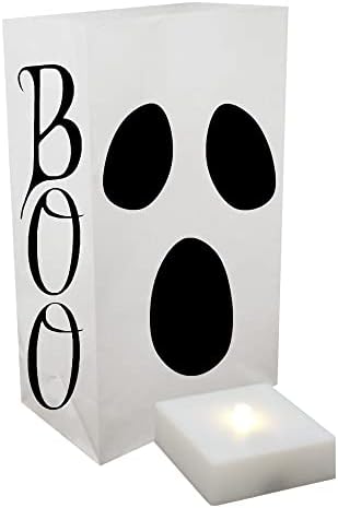 LumaBase Ghost Luminaria Kit - Set of 6 with Timer